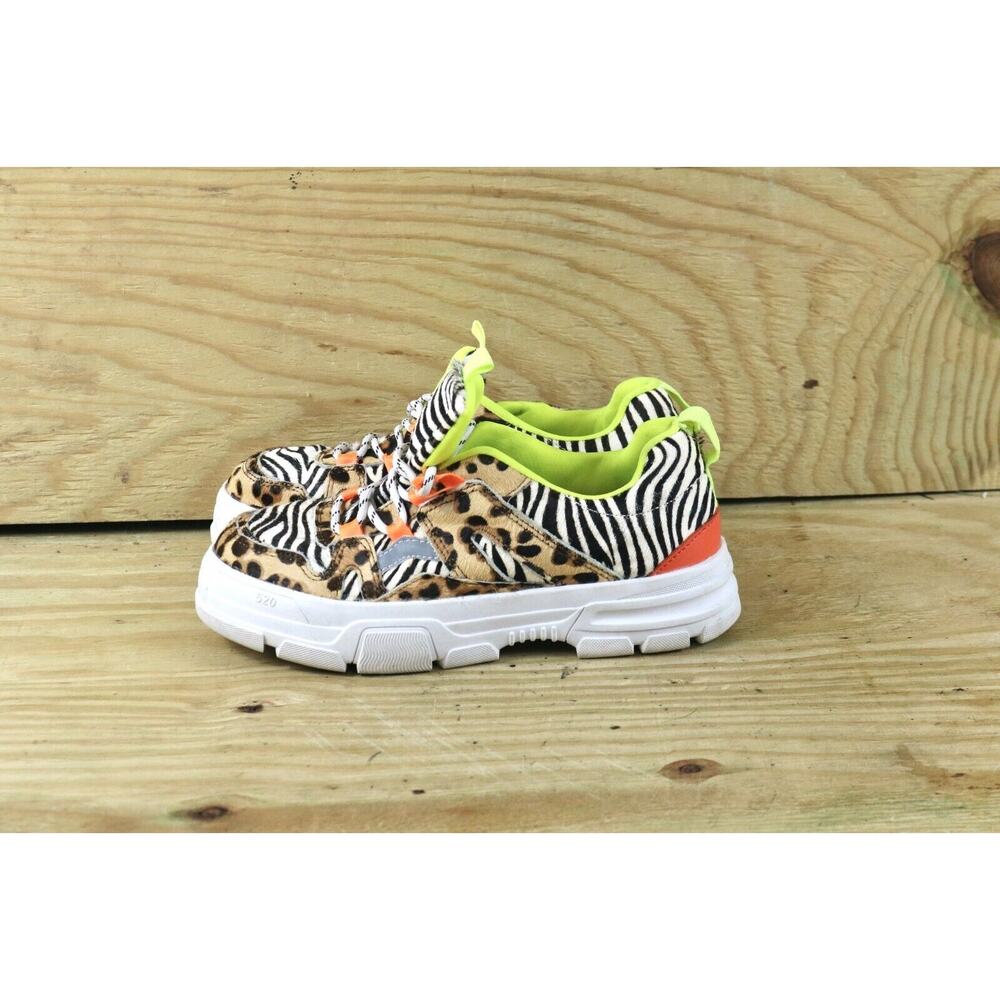 Free People The Bear Sneakers 7.5 Multicolor Leopard Zebra Print 38 Shoes